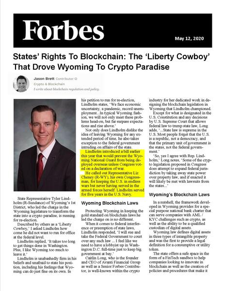 States’ Rights To Blockchain: The ‘Liberty Cowboy’ That Drove Wyoming To Crypto Paradise