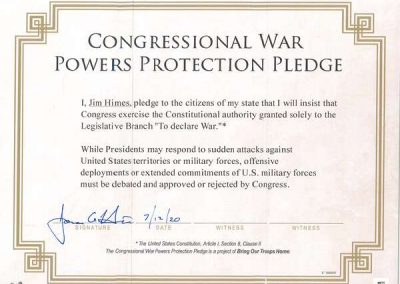 Release – Veterans Group Praises Connecticut Congressional Candidates Who Pledge Against Unconstitutional Wars