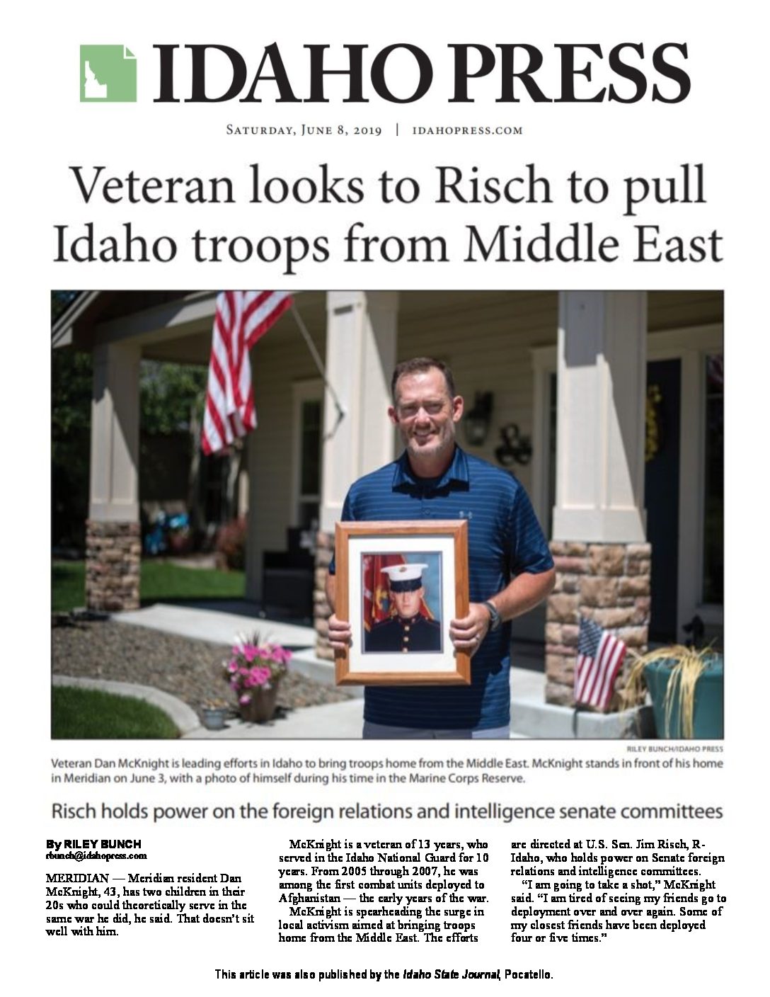 Idaho Press – Dan McKnight Feature pages 1 and 2