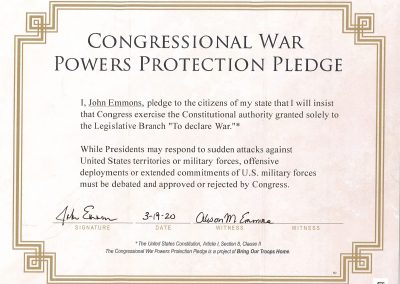 Release- Emmons urges Houlahan to end “endless wars”
